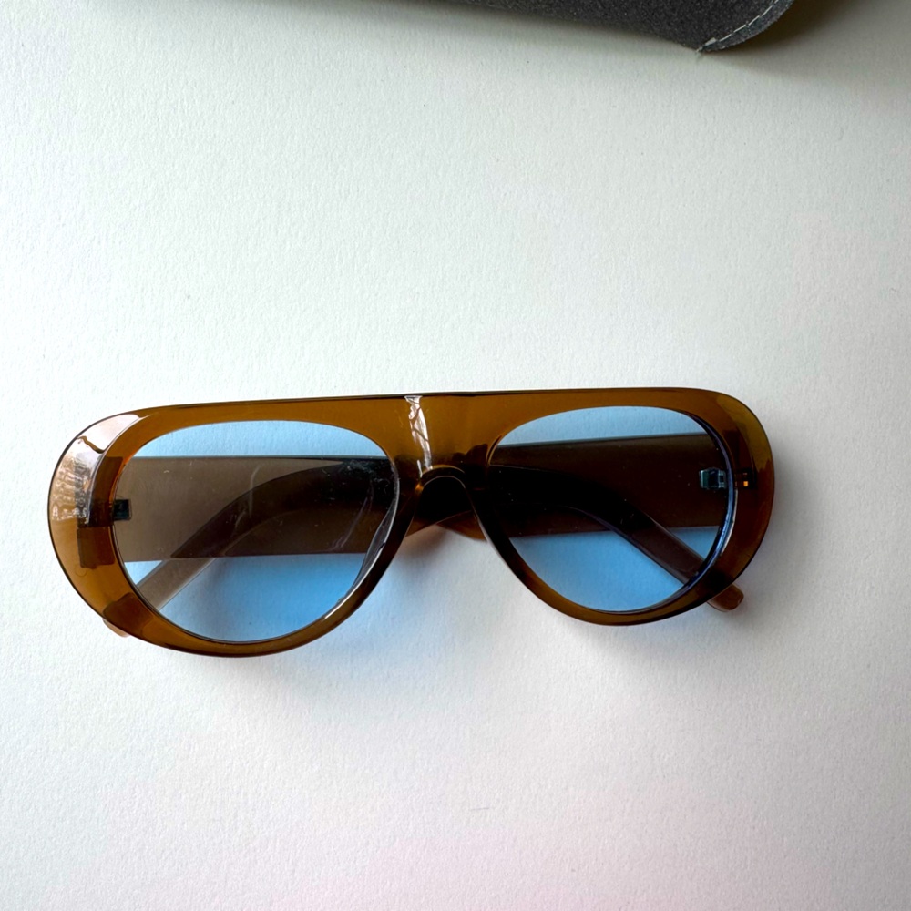 Brown and Blue Sunglasses